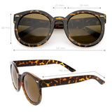 Womens Designer Round Oversize Retro Fashion Sunglasses 8623 from zeroUV