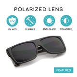 Mens Retro Super Flat Top Aviator Square Sunglasses 8685 from zeroUV