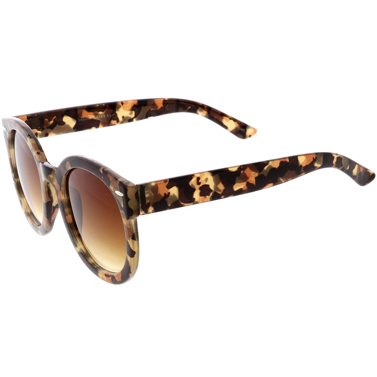Womens Designer Round Oversize Retro Fashion Sunglasses 8623 from zeroUV