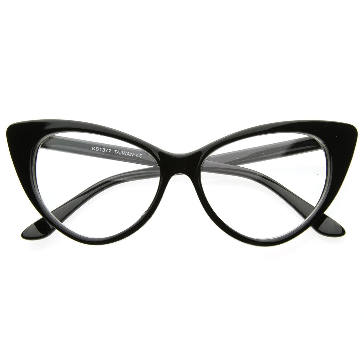 Vintage Mod Fashion 1950's Cat Eye Clear Lens Glasses from zeroUV