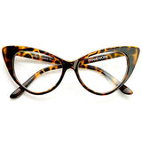 Vintage Mod Fashion 1950's Cat Eye Clear Lens Glasses from zeroUV