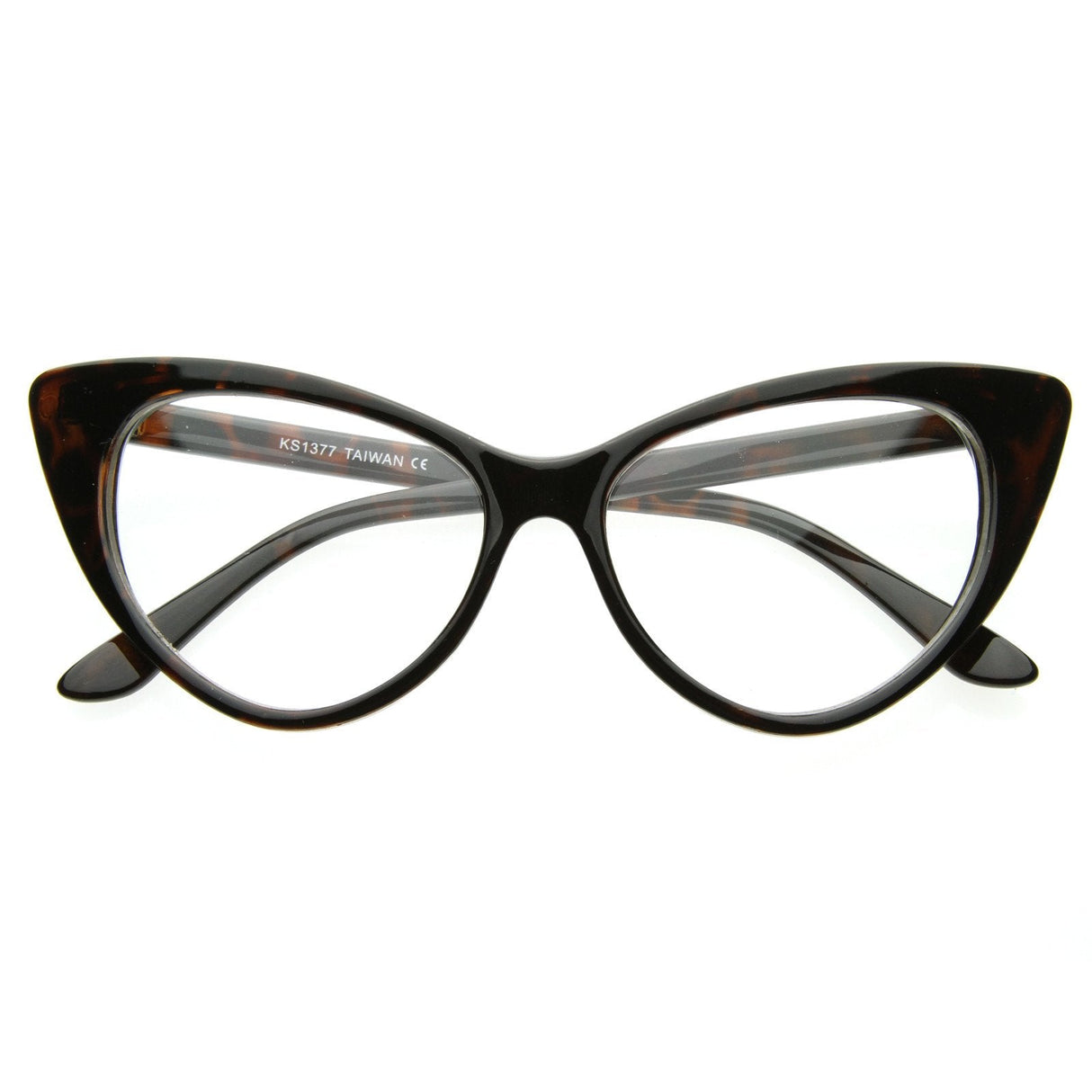 Vintage Mod Fashion 1950's Cat Eye Clear Lens Glasses from zeroUV