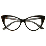 Vintage Mod Fashion 1950's Cat Eye Clear Lens Glasses from zeroUV