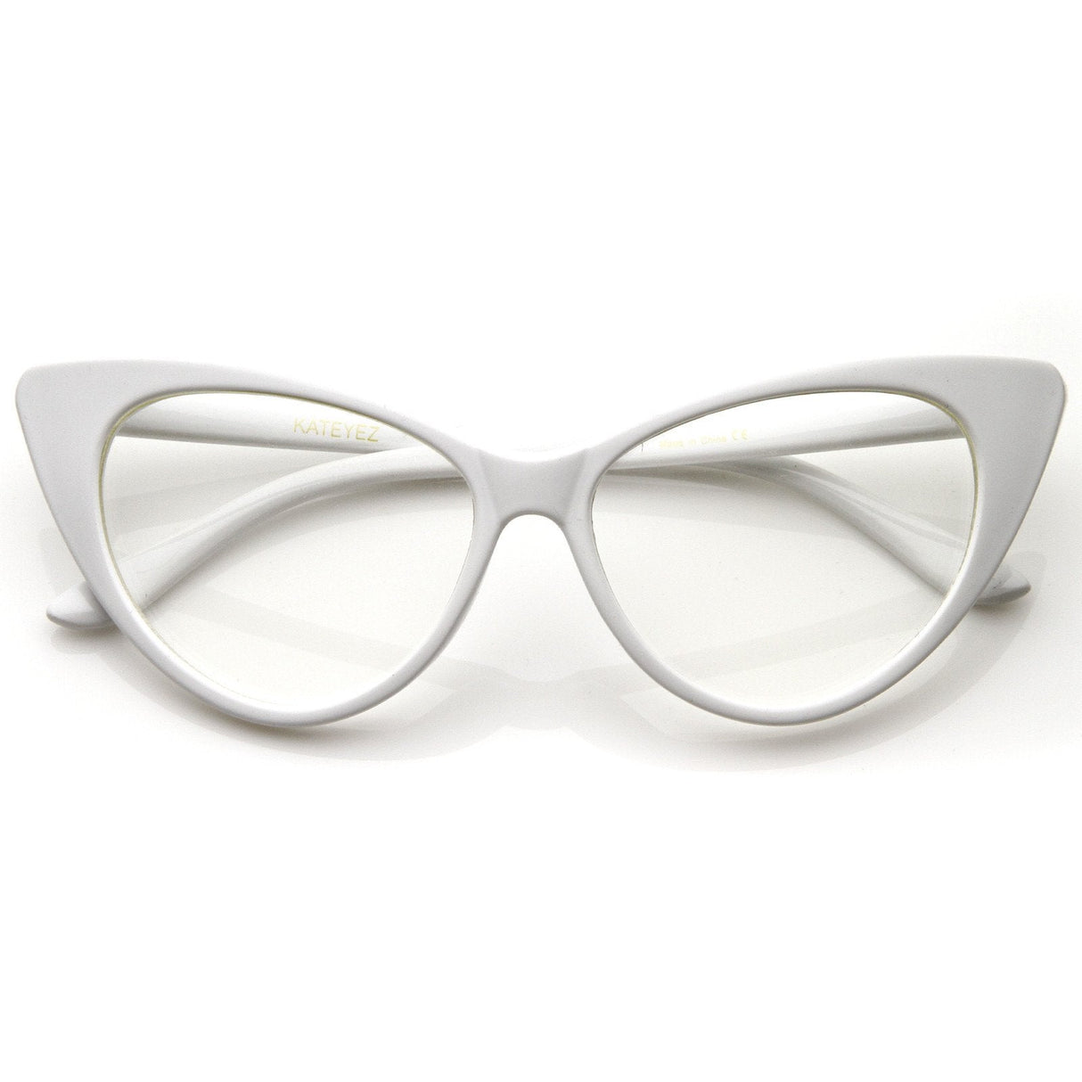 Vintage Mod Fashion 1950's Cat Eye Clear Lens Glasses from zeroUV