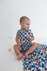 Dream Big Little Co x CoComelon  JJ STARRY NIGHT CHECKERS DREAM SHORTIE from DREAM BIG LITTLE CO