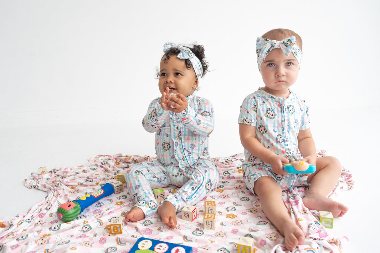 Dream Big Little Co x CoComelon SPRINGTIME MELON DREAM RUFFLE ROMPER from DREAM BIG LITTLE CO