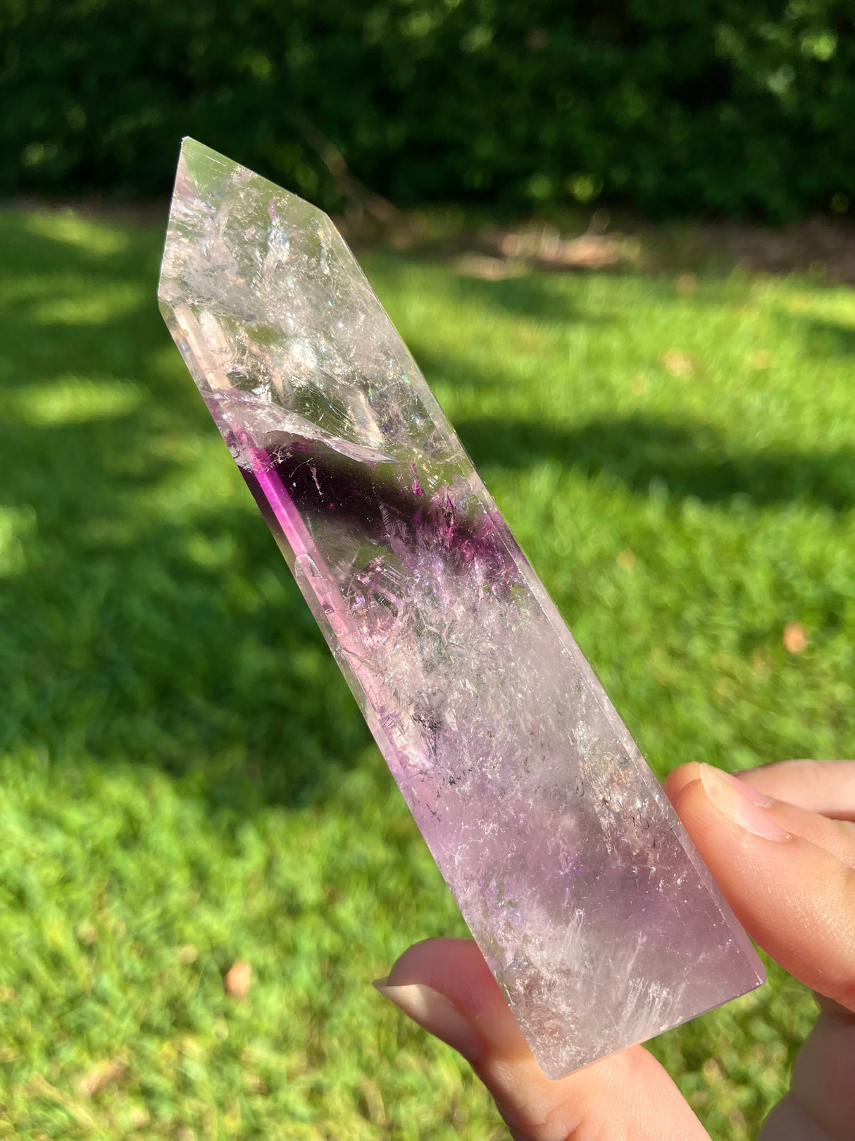 Phantom Amethyst Obelisk - High Quality - Brazil from Emerald Evergreen Co.