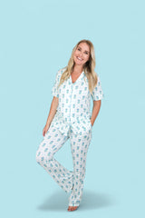 BLUE RIBBON BLOOMS WOMEN’S RELAXED FLARE DREAM SET from DREAM BIG LITTLE CO