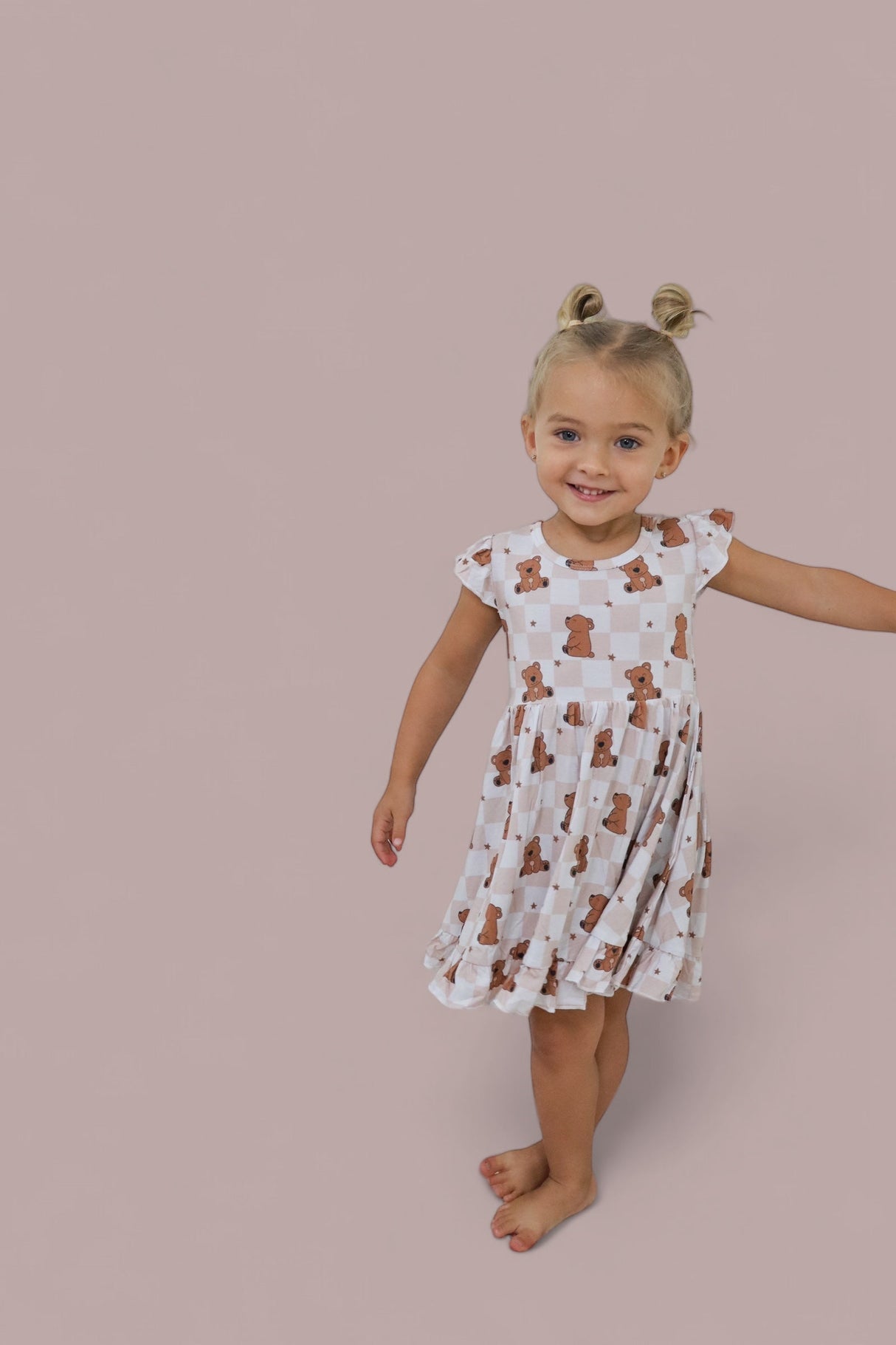 COZY BEAR DREAM RUFFLE DRESS from DREAM BIG LITTLE CO