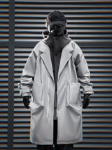 J36 Grey Urban Trench Coat with Hoodie from Niepce Inc