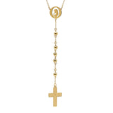Gold 18k Plated Serenity Prayer Rosary Necklace From Steel Time