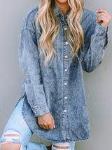 Acid Wash Denim Shirt Dress from MsDressly