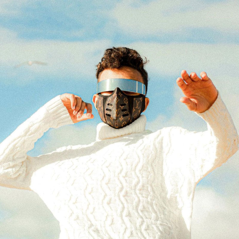 Futuristic Retro Mirror Wrap Around Shield Sunglasses 8762 from zeroUV