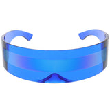 Futuristic Retro Mirror Wrap Around Shield Sunglasses 8762 from zeroUV