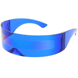 Futuristic Retro Mirror Wrap Around Shield Sunglasses 8762 from zeroUV