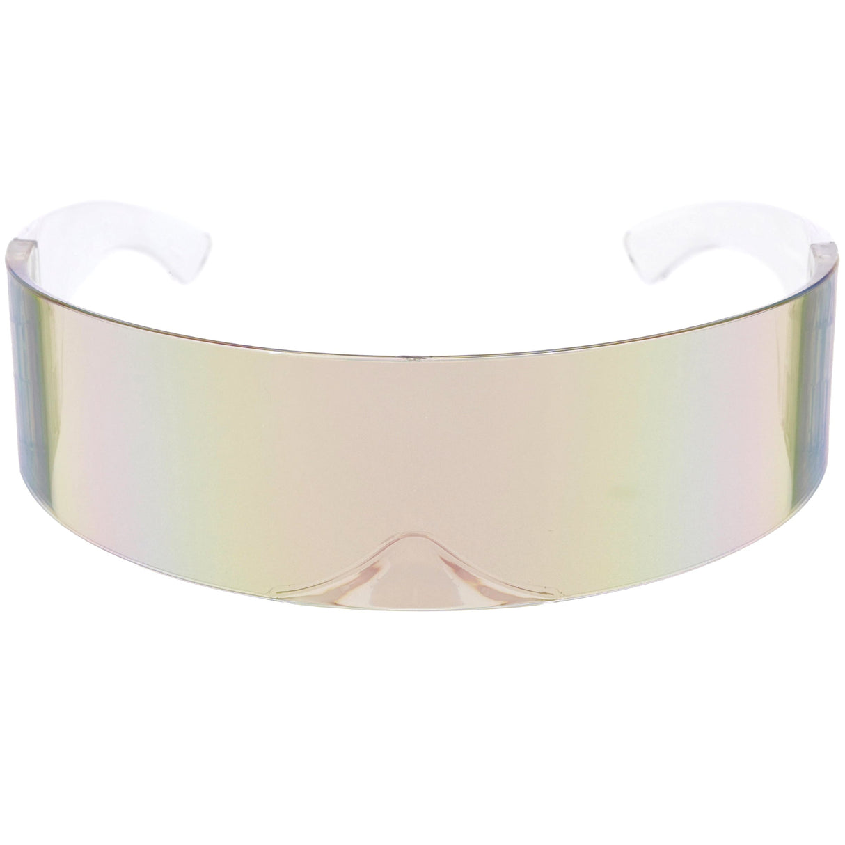 Futuristic Retro Mirror Wrap Around Shield Sunglasses 8762 from zeroUV