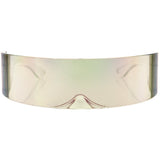 Futuristic Retro Mirror Wrap Around Shield Sunglasses 8762 from zeroUV