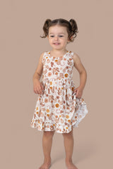 FLOWERS AND BOOTS DREAM TANK RUFFLE DRESS from DREAM BIG LITTLE CO