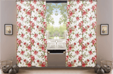 DaDa Bedding Set of 2-Pieces Romantic Roses Pink Floral Sheer Window Panel Curtains (JHW-879) from DaDalogy Bedding Collection
