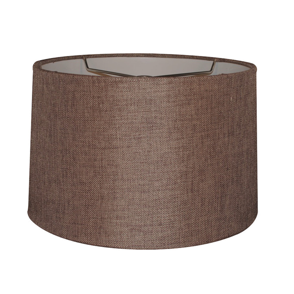 Hardback Drum Lamp Shade Chocolate Burlap 14"W x 10"H from LampsUSA