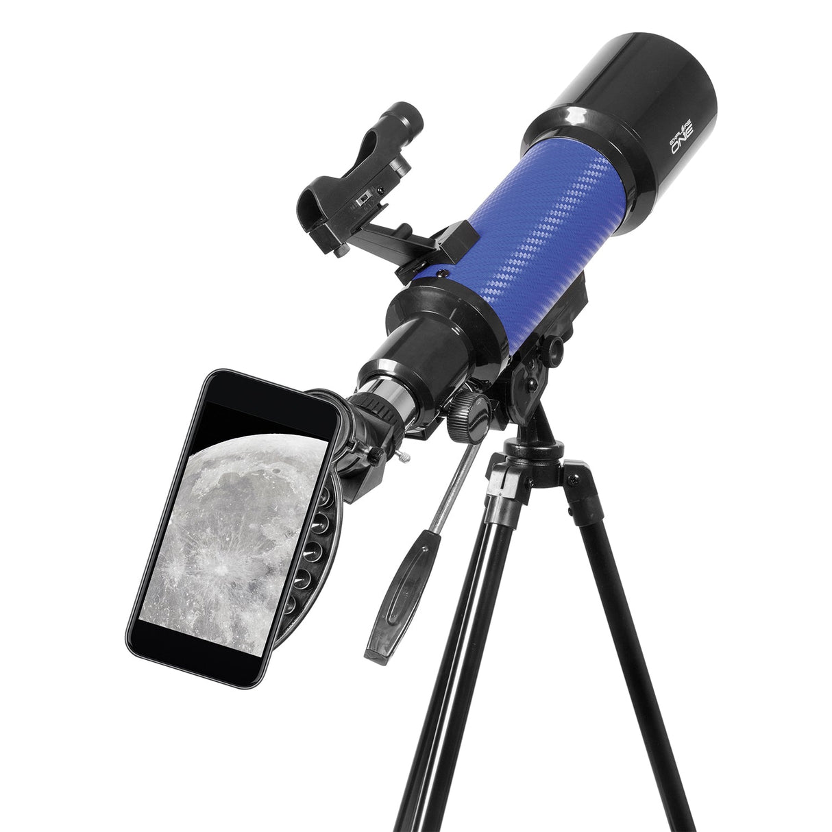 ExploreOne CF400 Blue Carbon Fiber Wrap 70mm Pan Handle AZ Mount Telescope from Explore Scientific