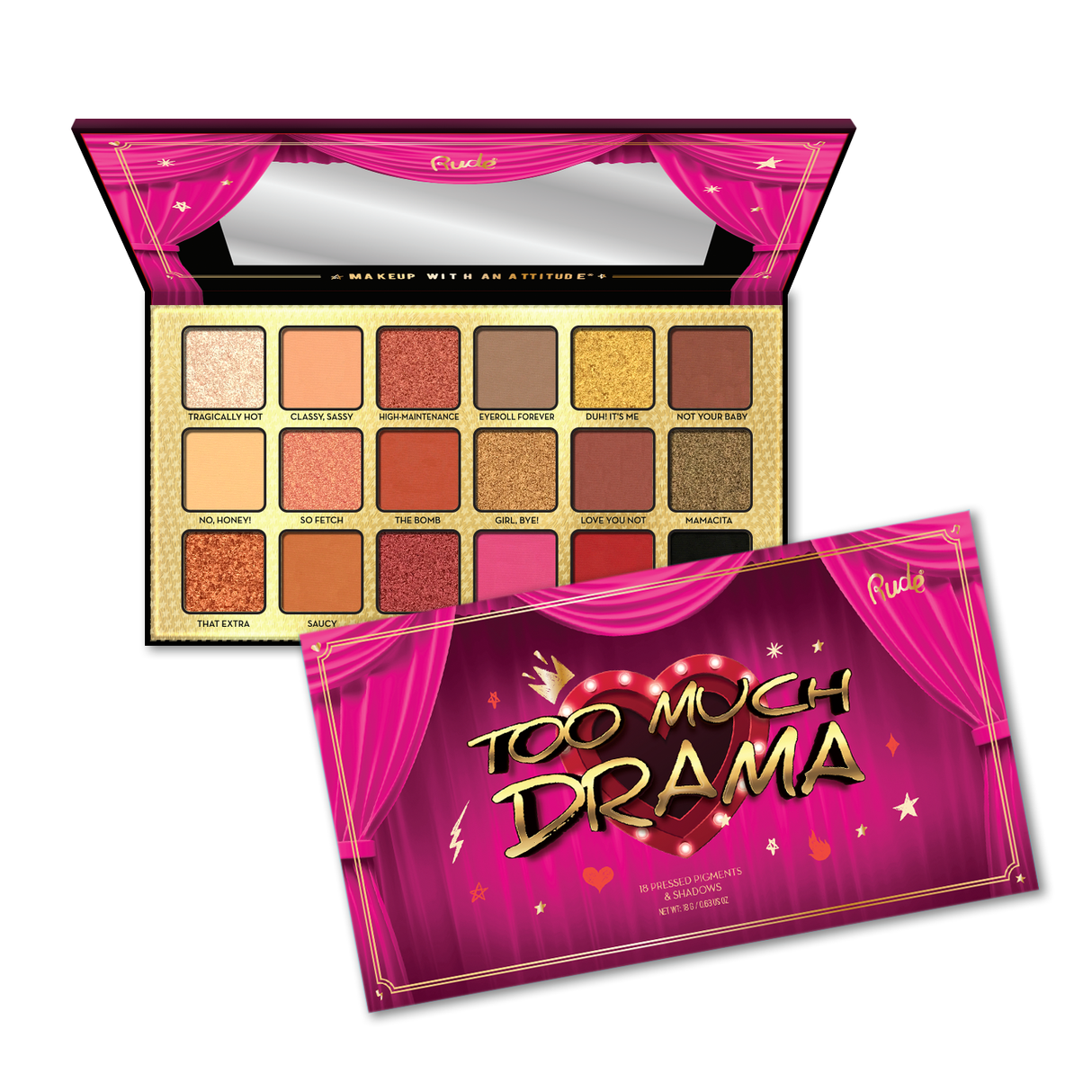 Too Much Drama - 18 Eyeshadow Palette from Rude Cosmetics