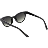Women's Retro Horned Rim Cat Eye Narrow Flat Lens Sunglasses C514 from zeroUV