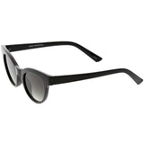 Women's Retro Horned Rim Cat Eye Narrow Flat Lens Sunglasses C514 from zeroUV