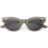 Women's Retro Horned Rim Cat Eye Narrow Flat Lens Sunglasses C514 from zeroUV