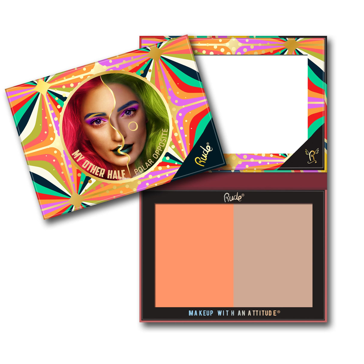 My Other Half Duo Shade Face Palette from Rude Cosmetics