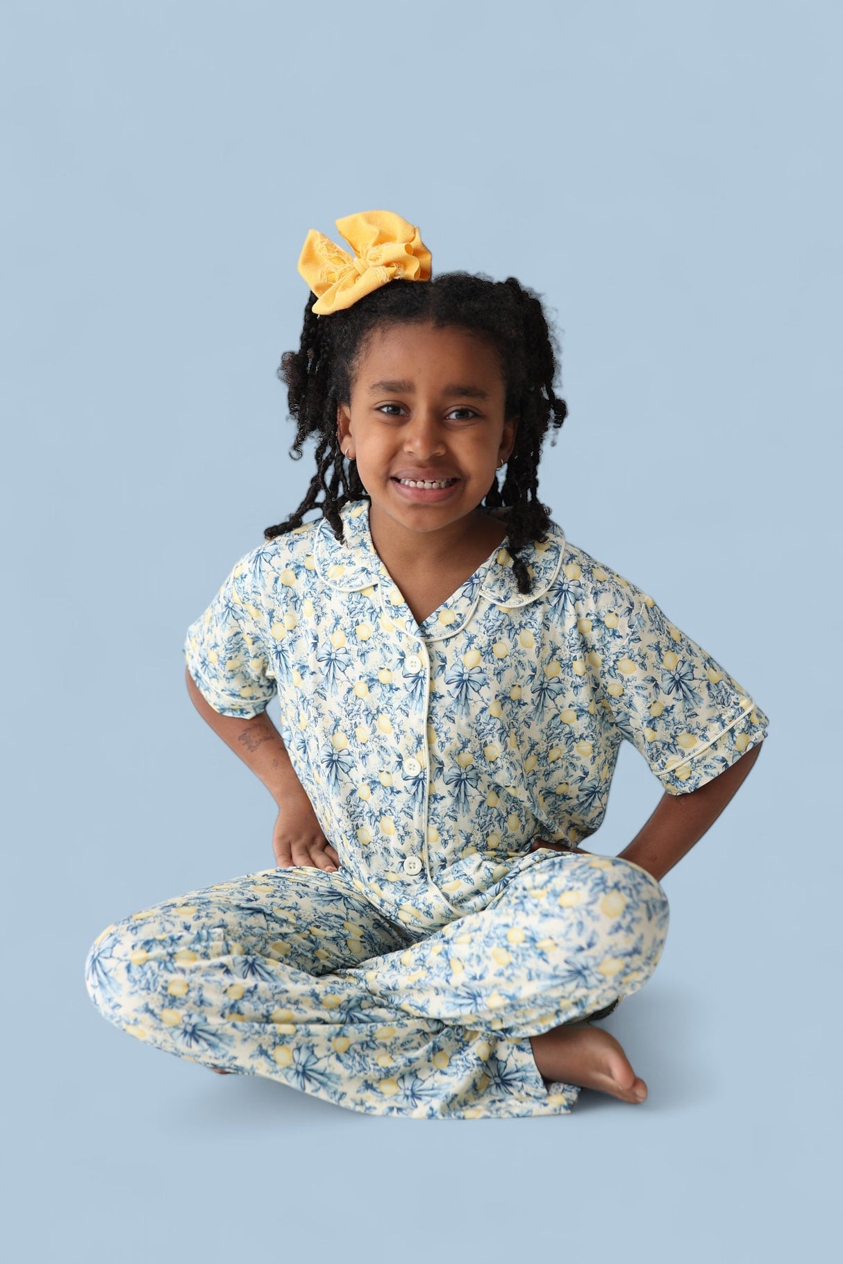 VINTAGE CITRUS TOILE DREAM GIRL'S FLARE SET from DREAM BIG LITTLE CO