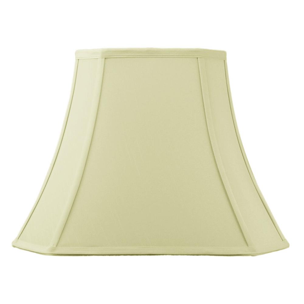 Square Cut 16"W x 12"H Corner Lamp Shade Eggshell from LampsUSA