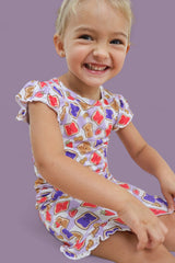 EXCLUSIVE PEANUT BUTTER JELLY TIME DREAM RUFFLE SHORT SET from DREAM BIG LITTLE CO