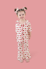 CHERRY BOW BERRY DREAM GIRL'S FLARE SET from DREAM BIG LITTLE CO