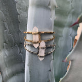 Crystal Cuff Bracelet | Gold from Hiouchi Jewels