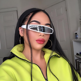 Retro Futuristic 1980's Disco Wrap Around Space Sunglasses 8964 from zeroUV