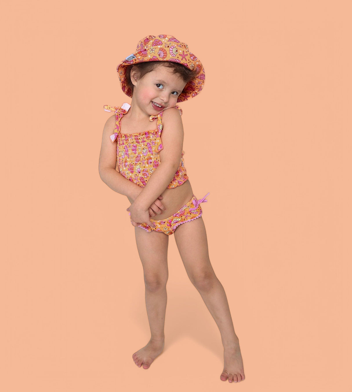 SHELLO SUMMER DREAM SMOCKED TANKINI TWO PIECE SWIM SUIT from DREAM BIG LITTLE CO