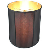 Black Fabric 14"W x 15"H Drum lamp Shade with Gold Liner from LampsUSA