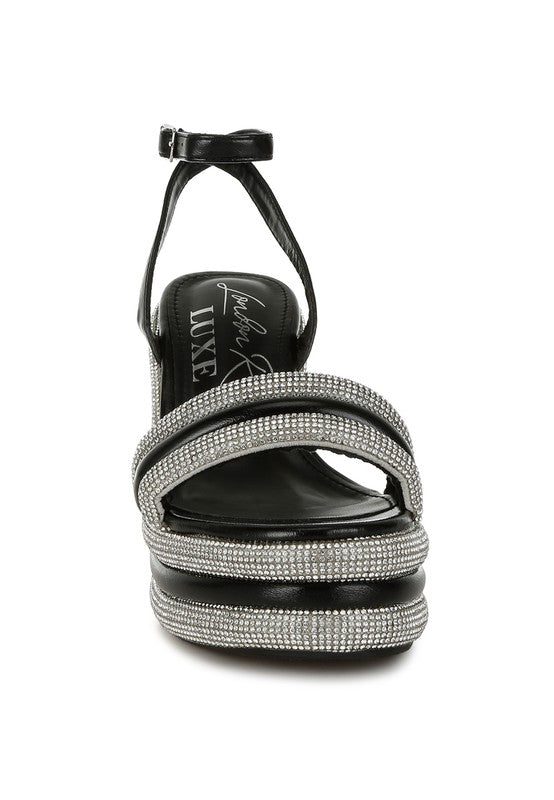 My Bliss Rhinestone Studded Wedge Sandals from My Pampered Life Seattle