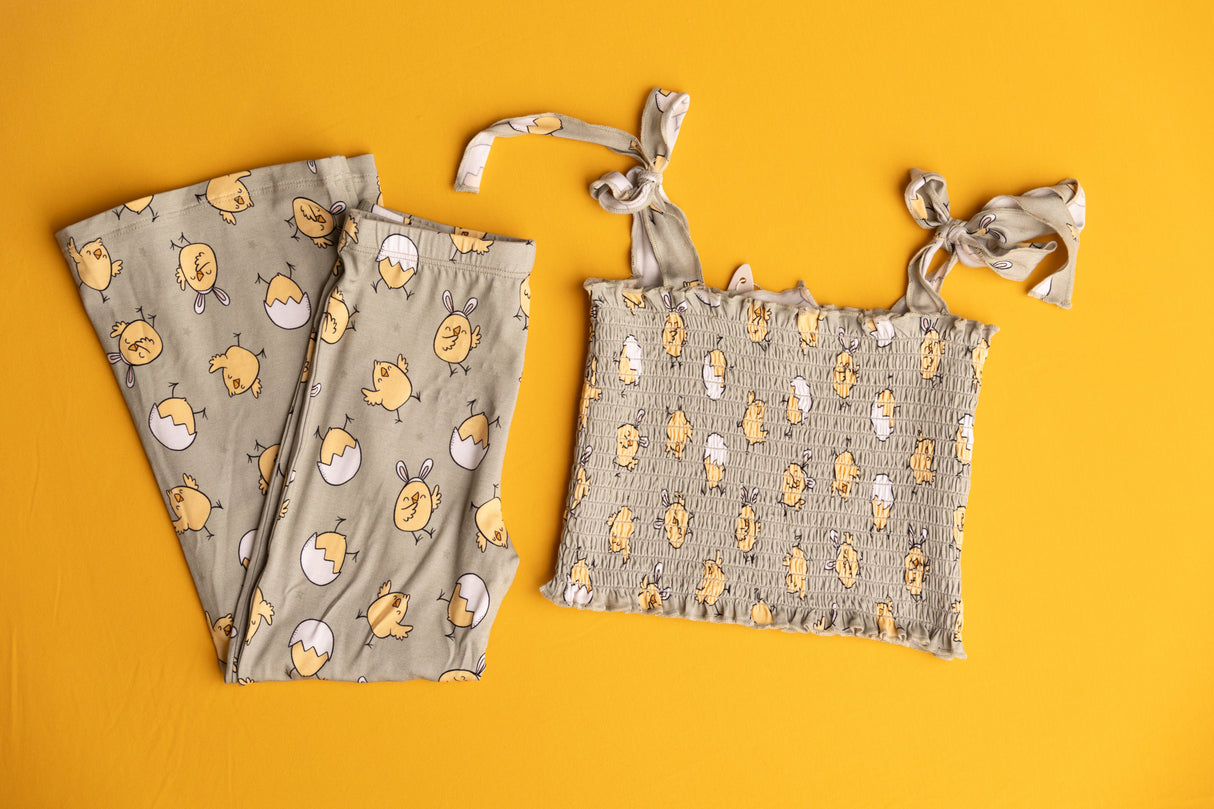 EXCLUSIVE PEEPIN' IT REAL DREAM SMOCKED FLARE SET from DREAM BIG LITTLE CO