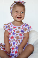 EXCLUSIVE PEANUT BUTTER JELLY TIME DREAM CAP SLEEVE BODYSUIT DRESS from DREAM BIG LITTLE CO