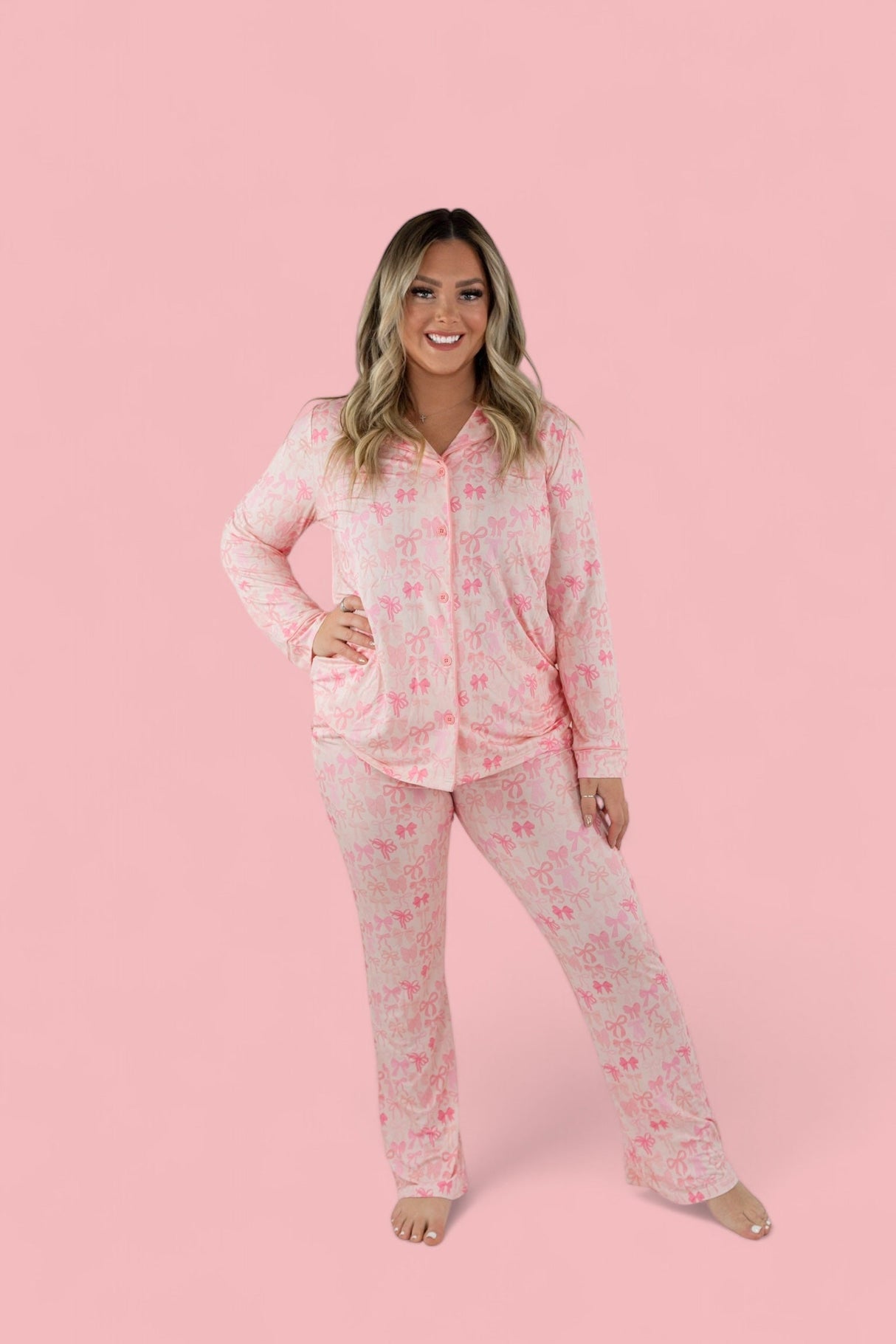 BLISSFUL BOWS WOMEN’S RELAXED FLARE DREAM SET from DREAM BIG LITTLE CO