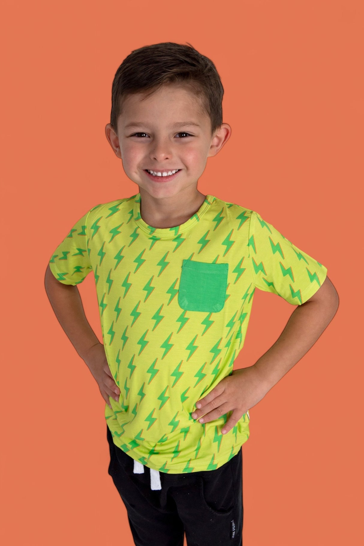 BRIGHT BOLTS DREAM POCKET TEE from DREAM BIG LITTLE CO
