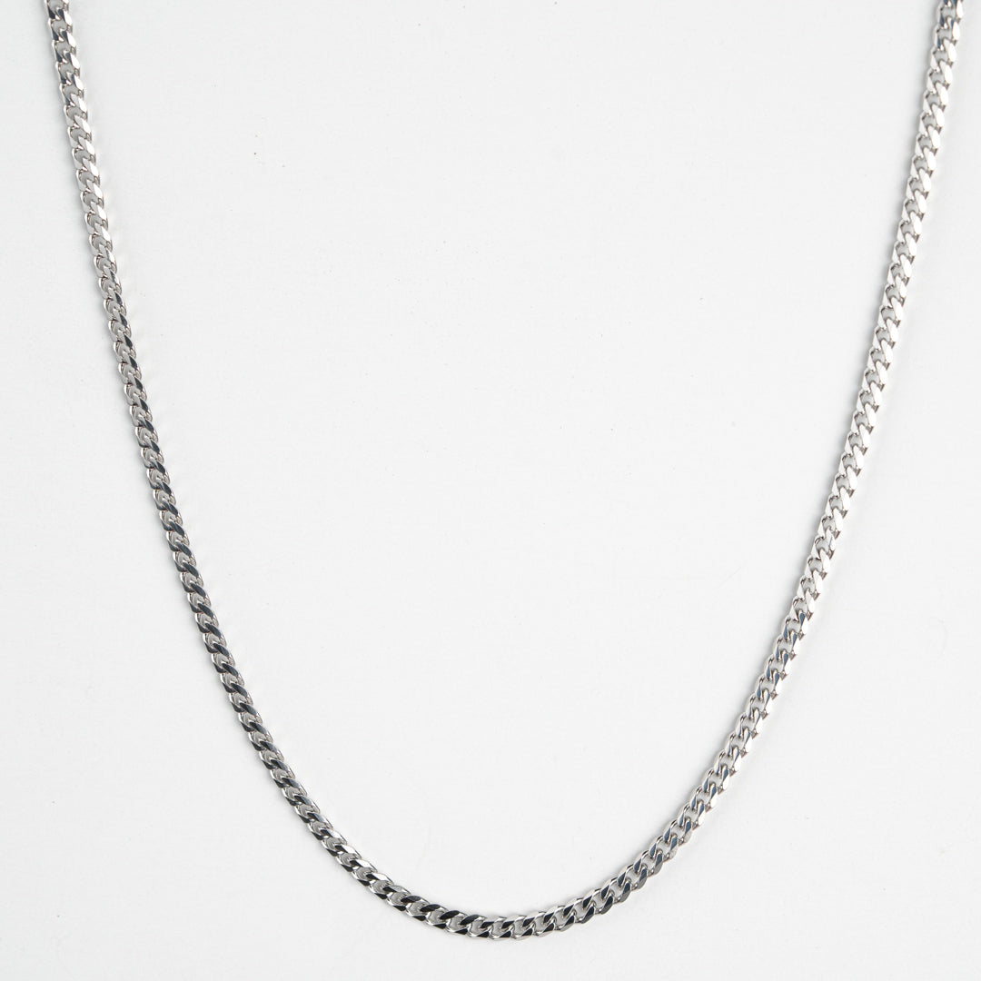 Classic Silver Cuban Chain - 3mm From Vintage Gentlemen