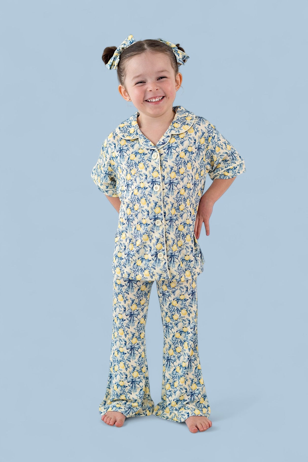 VINTAGE CITRUS TOILE DREAM GIRL'S FLARE SET from DREAM BIG LITTLE CO