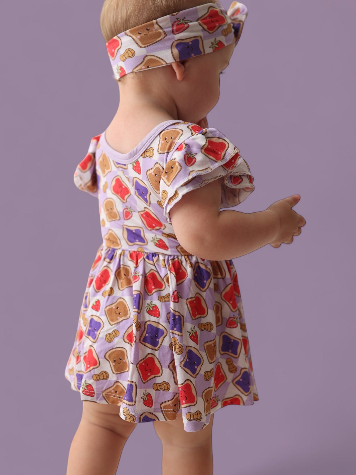 EXCLUSIVE PEANUT BUTTER JELLY TIME DREAM CAP SLEEVE BODYSUIT DRESS from DREAM BIG LITTLE CO