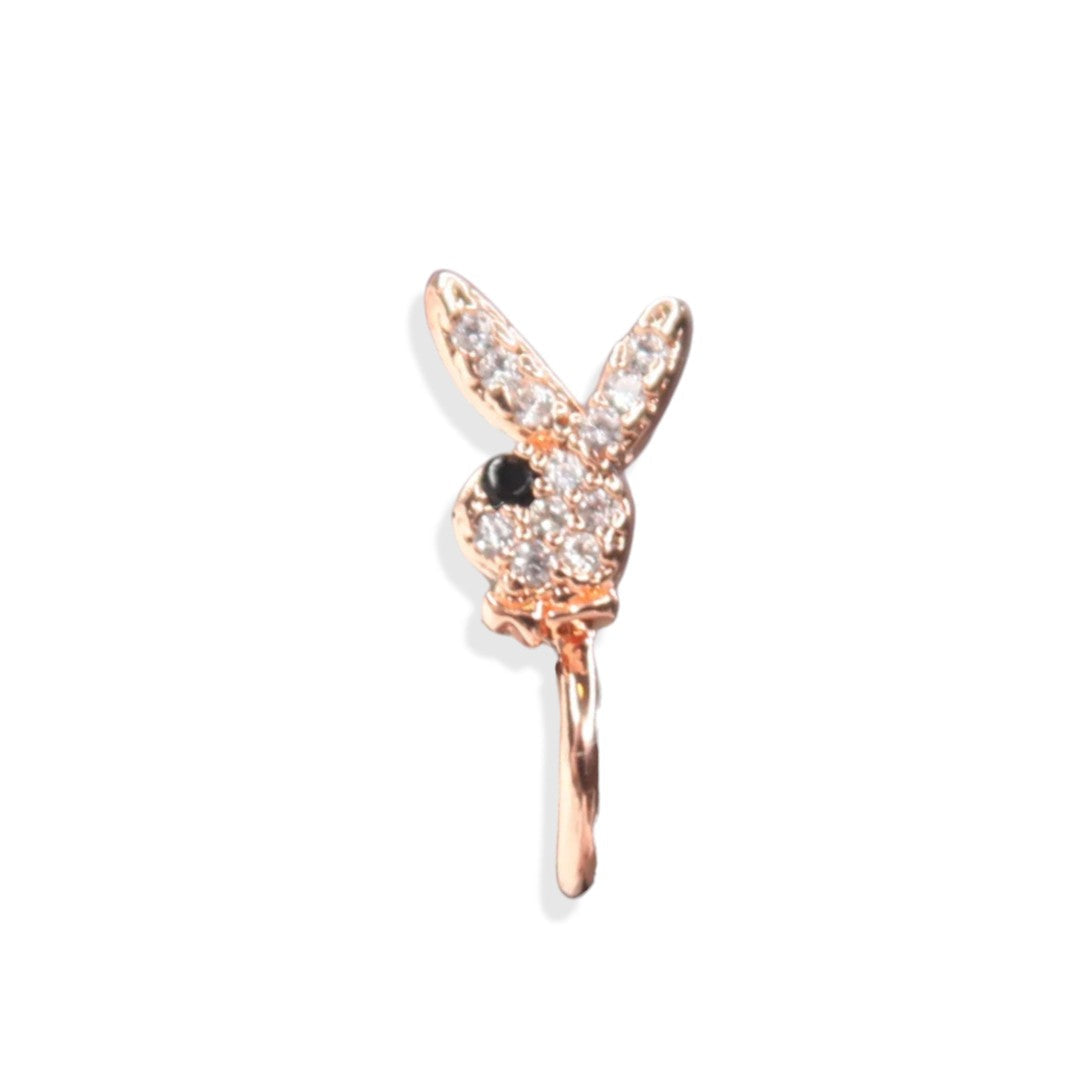 Rose Gold Bunny Clip-on Nose Ring from Popagloss
