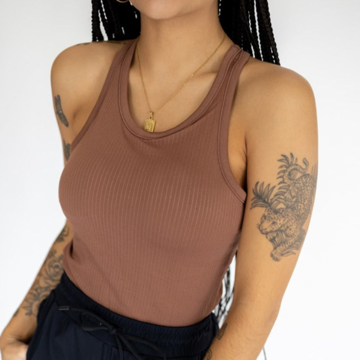 Restore Ribbed Comfort Tank w/ Built in Bra  From DYM Athletics