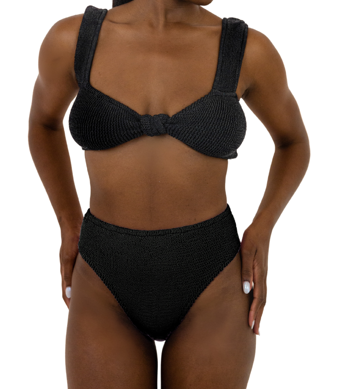 BALBOA HIGH WAISTED BIKINI BOTTOM - BLACK from ELYSIIAN