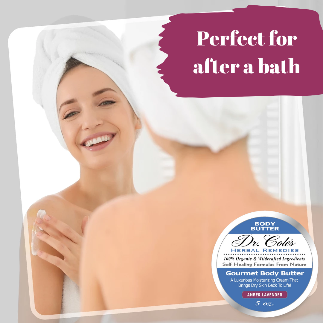 Dr. Cole's Gourmet Body Butter - AMBER LAVENDER From Dr. Cole's Herbal Remedies